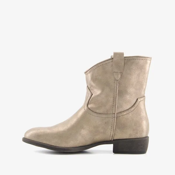 Blue Box lage dames western boots goudkleurig