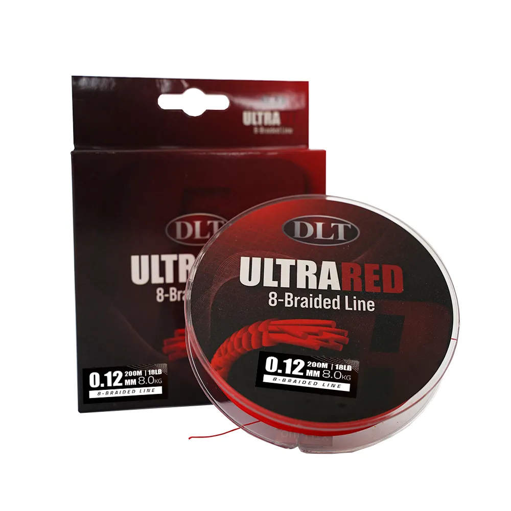 DLT ULTRARED8 BRAIDED LINE 200M 0.12MM 8KG | GEVLOCHTEN LIJN | 8BRAID