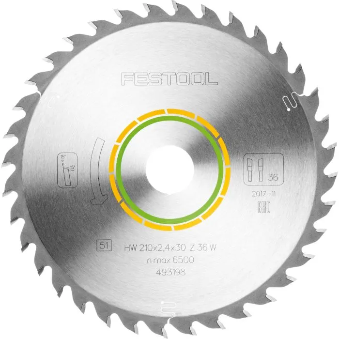 Festool Cirkelzaagblad HW 210x2,4x30 W36 WOOD UNIVERSAL
