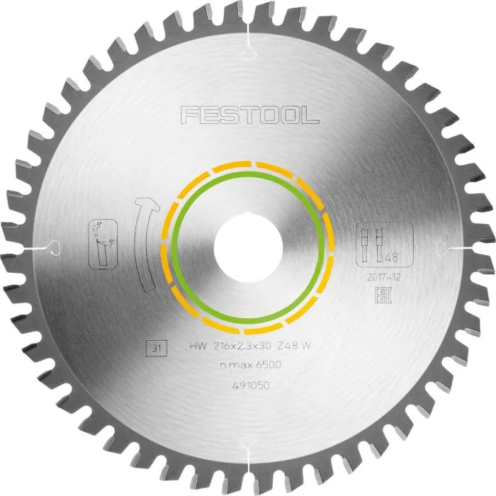 Festool Cirkelzaagblad HW 216x2,3x30 W48 WOOD FINE CUT