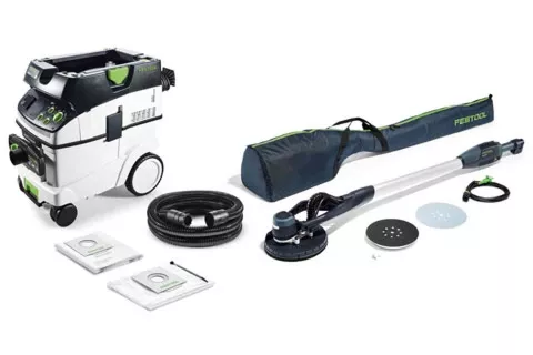 FESTOOL LANGNEK SCHUURMACHINE MET STOFZUIGER PLANEX LHSE 225/CTM 36SET