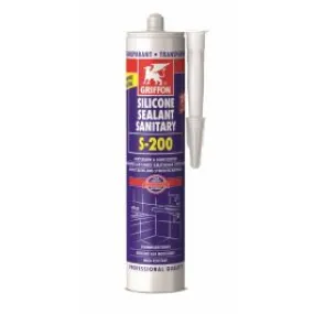 Griffon Silicone Sanitaire S-200 Transparant Koker 300 ml NL/FR/EN