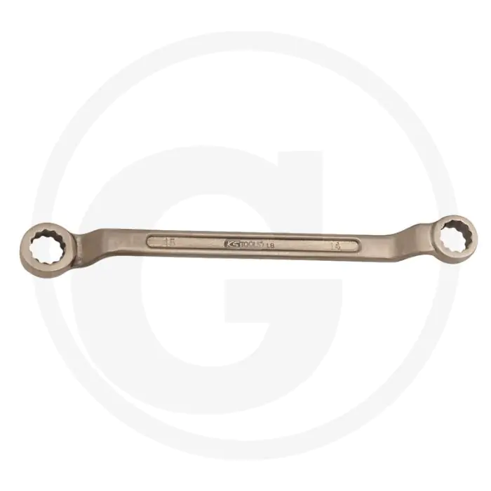 KS TOOLS BRONZE DOPPELRINGSCHLüSSEL GEKRöPFT 5/8X  VONKVRIJ, 75° GEKRöPFT, CORROSIEBESTENDIG