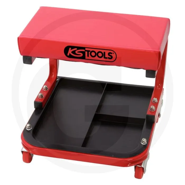 Ks tools mobiele werkplaatskruk met opbergplank, 120 kg draagkracht