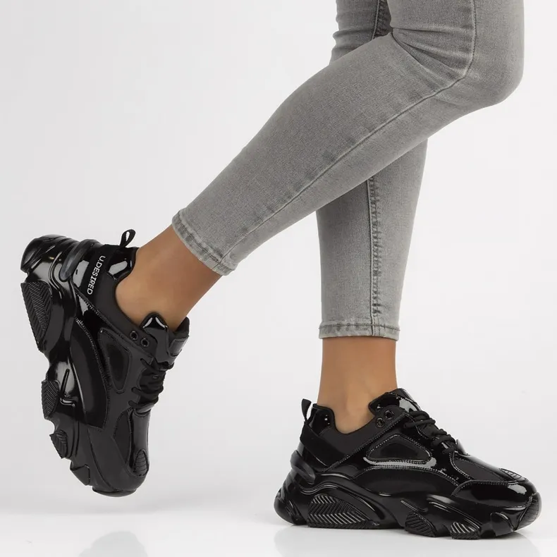 LEREN SNEAKERS FILIPPO BJ1848SP ZWART