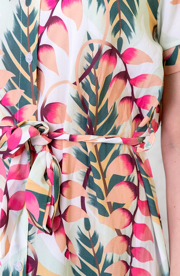 Midi Leaves Jurk Dames