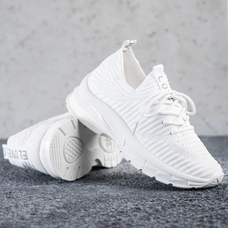 SHELOVET Witte sneakers op het platform