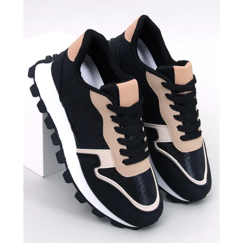Sneakers met hoge zolen van Bois Black zwart