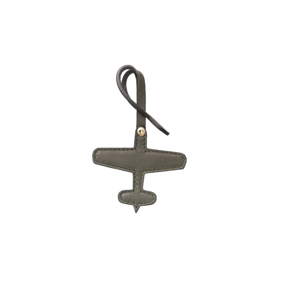 Trussardi Leren Sleutelhanger Accessoires Green Unisex