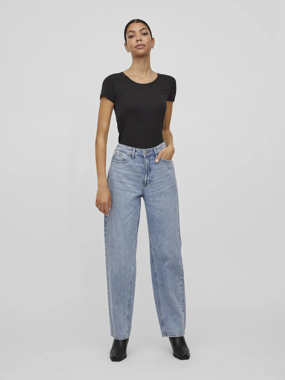 VILA VIKELLY JAF HW STRAIGHT JEANS