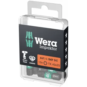 WERA TORX® TX40 867/1 IMP DC Impakt TX40x25 10 stuks